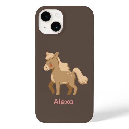 Personalized Monogrammed Pony Horse Girl  Case-Mate iPhone 14 Case
