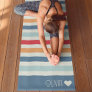 Personalized Monogrammed Striped  Yoga Mat