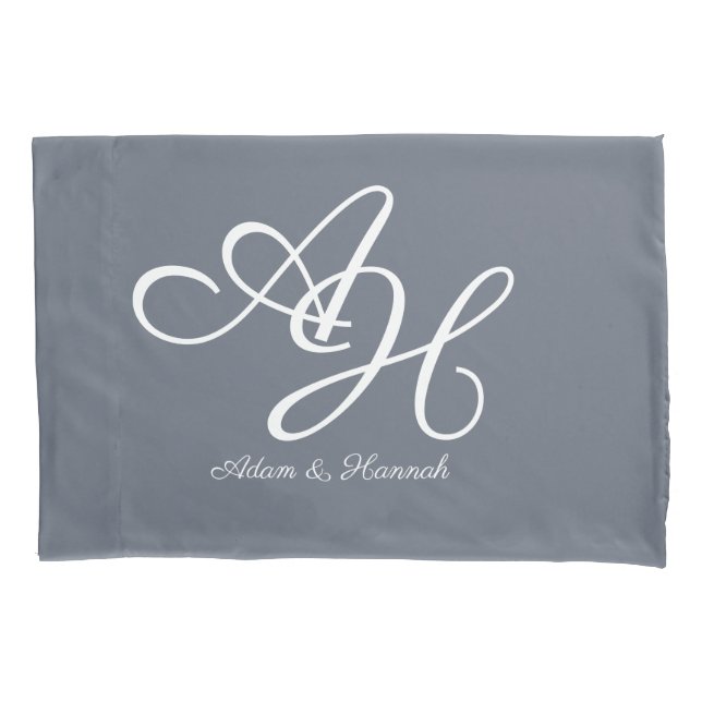 Personalized Monogrammed two names Pillow Case (Front)