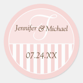 Personalized Monogrammed Wedding Favor Labels