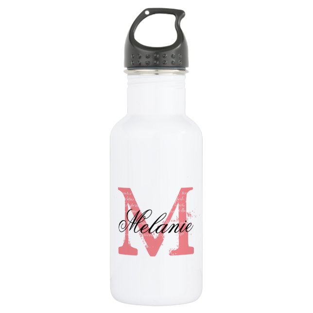 Personalized monogrammed wedding water bottles (Front)