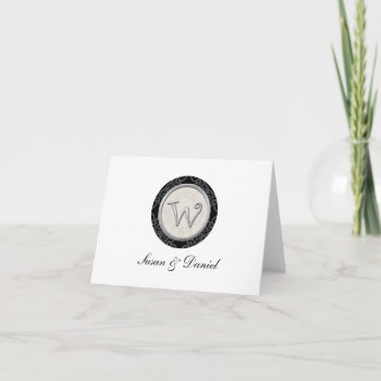 Personalized Monograms Note Cards:initial W Note Card by InitialsMonogram at Zazzle