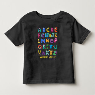 Personalized Monster ABC Silly Alphabet Monsters Toddler T-shirt