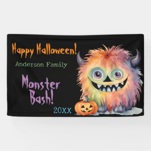 Personalized Monster Bash Halloween Party Banner