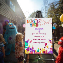 Personalized Monster Mash Birthday Sign – Kids 