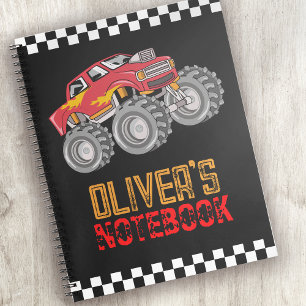 Personalized Monster Truck Kid's Notebook