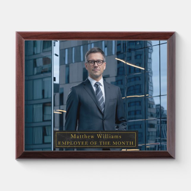 Personalized Monthly Employee Honor Plaque (Horizontal)