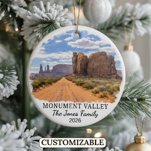 Personalized Monument Valley Navajo Tribal Park Ceramic Ornament