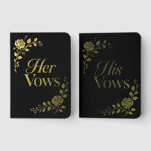 Personalized Moody Real Foil Vow Books