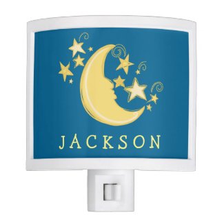Personalized Moon and Stars Night Light