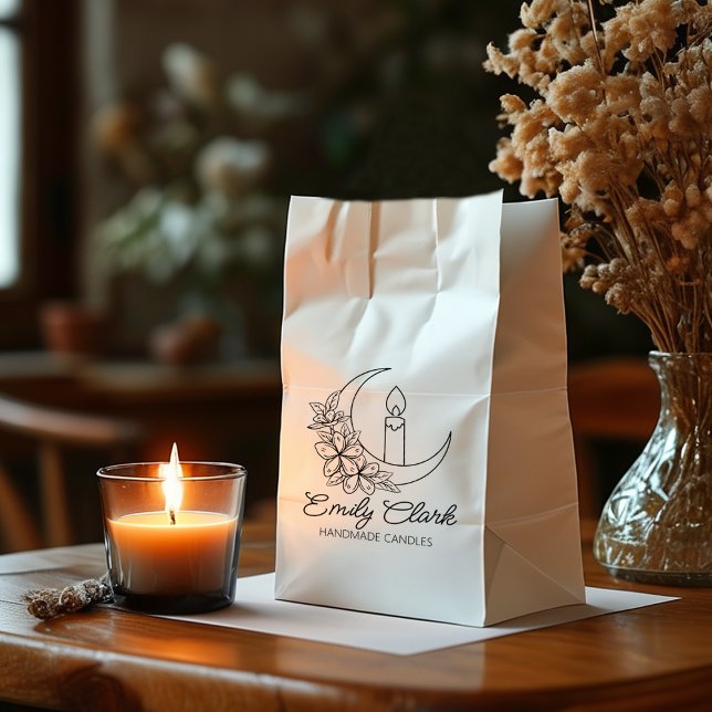 Personalized Moon Flower Handmade Candles, Large  Rubber Stamp (Creator Uploaded)