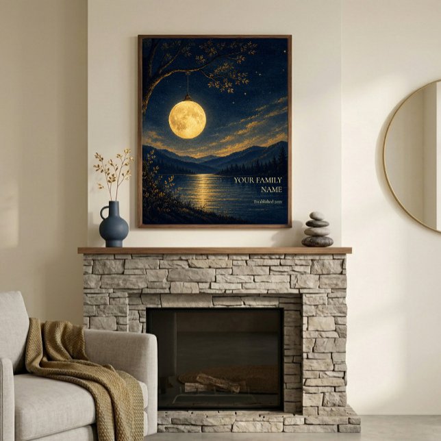 Personalized Moon Lantern Wall Art Print (Creator Uploaded)