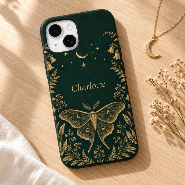 Personalized Moon Moth Botanical Witch Phone Case (Personalized Moon Moth Botanical Witch Phone Case)