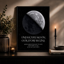 Personalized Moon Phase Anniversary Poster
