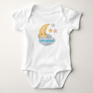 Personalized Moon & Stars Baby Bodysuit