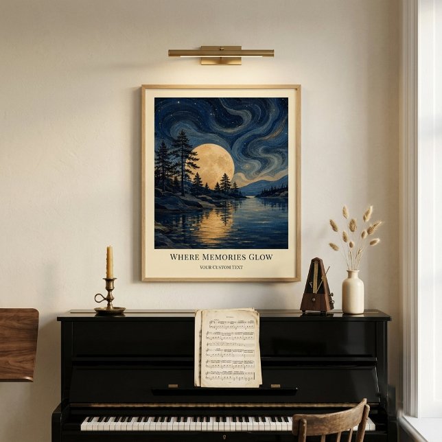 Personalized Moonlit Reflections Art Poster (Creator Uploaded)