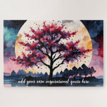Personalized Moonlit Sakura Tree
