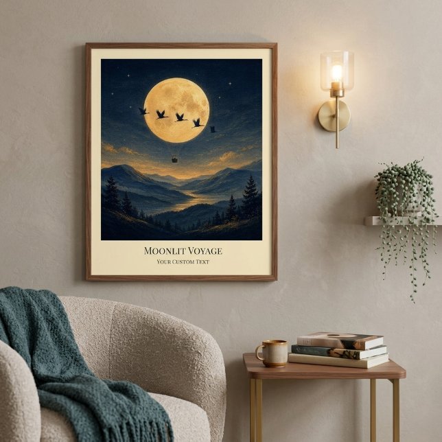 Personalized Moonlit Voyage Art Poster (Creator Uploaded)