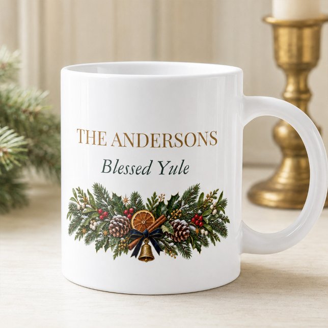 Personalized Moonlit Yule Winter Solstice Mug (Personalized Moonlit Yule Winter Solstice Mug)