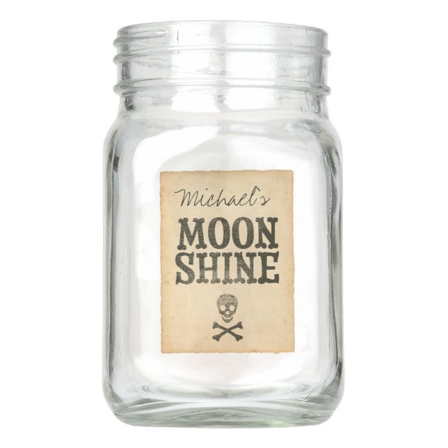 Personalized Moonshine Mason Jar (Front)