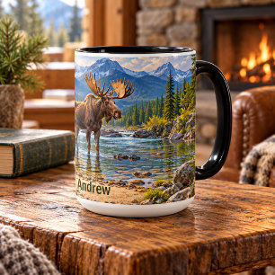 Personalized Moose Mountain River Mug