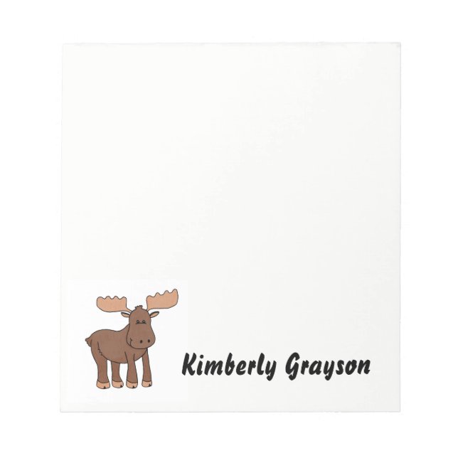 Personalized Moose Notepad (Front)