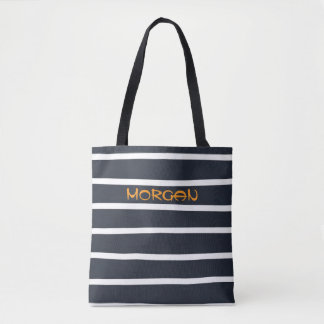 Personalized "MORGAN" Abstract Pastel Design Tote Bag