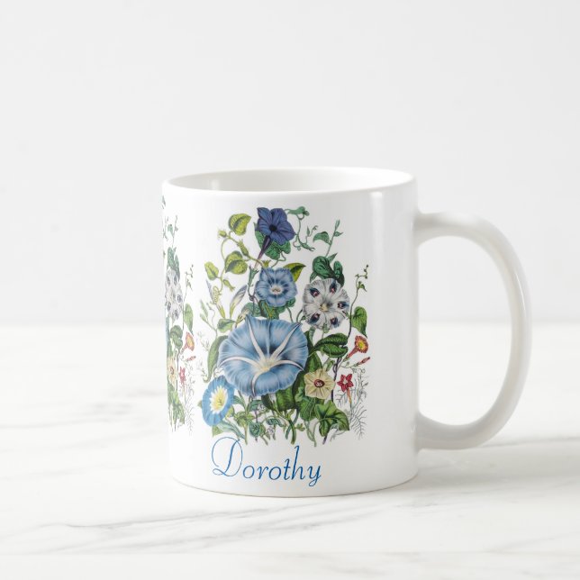 Personalized Morning Glories Mug (Right)