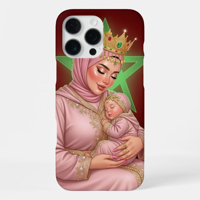 Personalized Moroccan Mother & Baby Phone Case (Back)