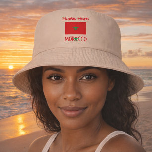 Personalized Morocco Flag Bucket Hat