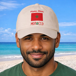 Personalized Morocco Flag Hat