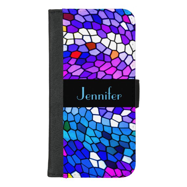 Personalized Mosaic iPhone 8/7 Plus Wallet Case (Front)