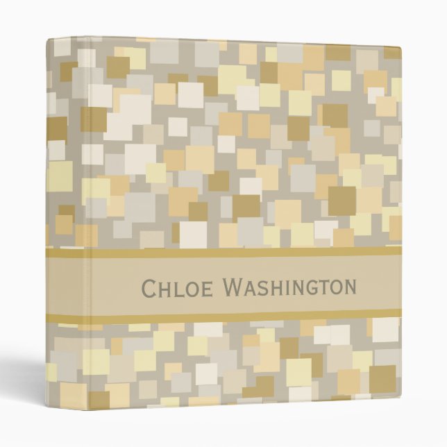 Personalized Mosaic Squares Binder (Front/Spine)