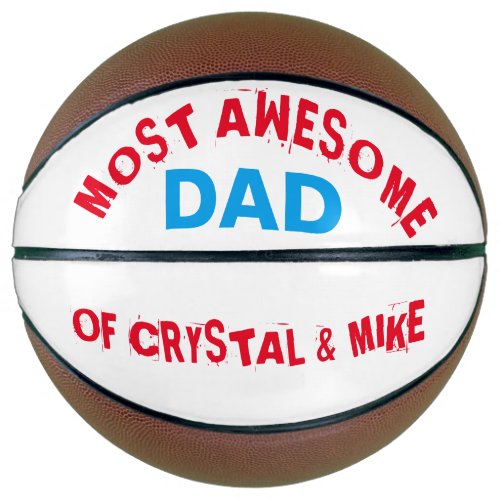 Personalized Most Awesome Dad Parent Cool Basketball