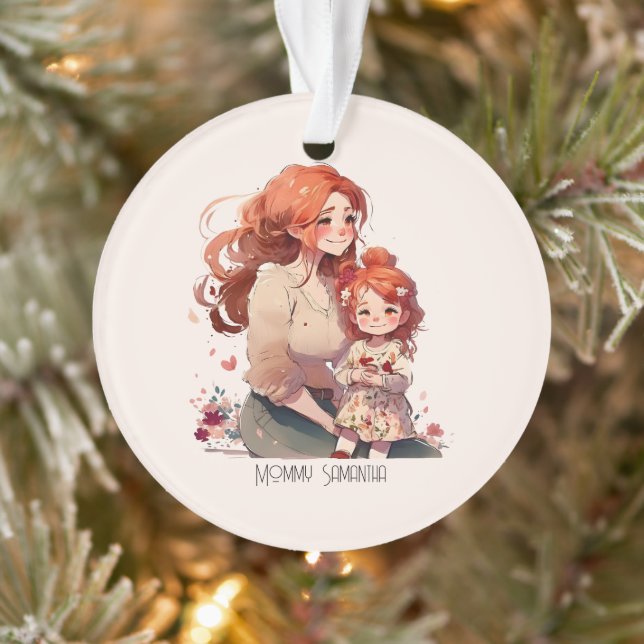 Personalized Mother and Daughter Ornament (Tree)