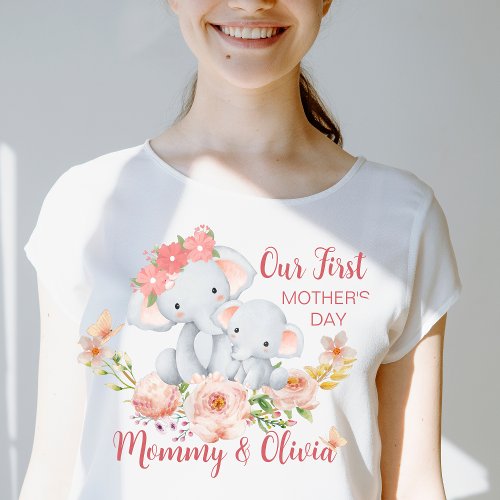 Personalized Mother Baby First Mothers Day  T_Shirt