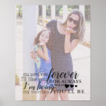 Personalized Mother Daughter Photo Quote Poster<br><div class="desc">Every mother loves to reminisce about special moments spent with her daughter. This design can be customized with your favorite photo.</div>