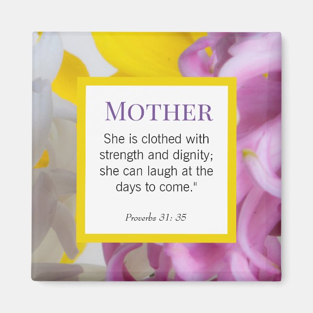 Personalized Mother Day Bible Scriptures Magnet (Front)