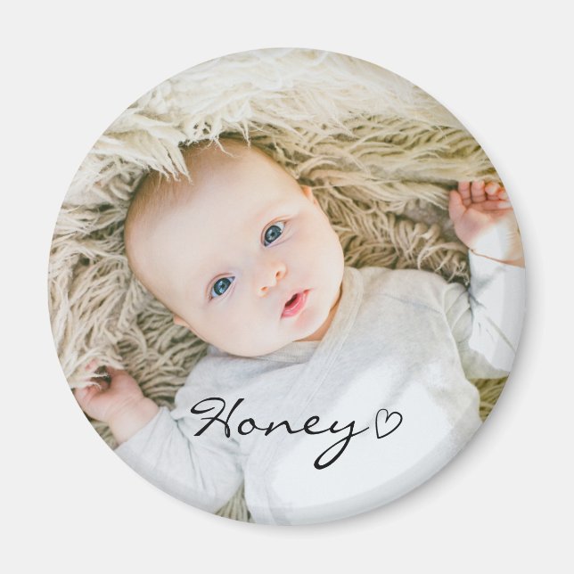 personalized mother day gift, Custom baby photo on Magnet (Front)