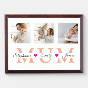 Personalized  Mother Gifts Birthday Gift for Mom Award Plaque