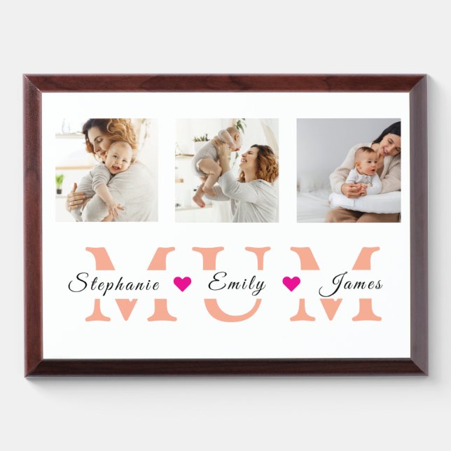 Personalized  Mother Gifts|Birthday Gift for Mom Award Plaque (Horizontal)