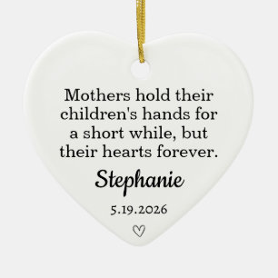 Personalized Mother Memorial Heart Ceramic Ornament