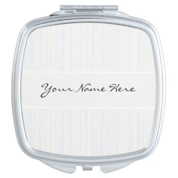 Personalized Mother Of Pearl Opal Stripes Vanity Mirror by suchicandi at Zazzle