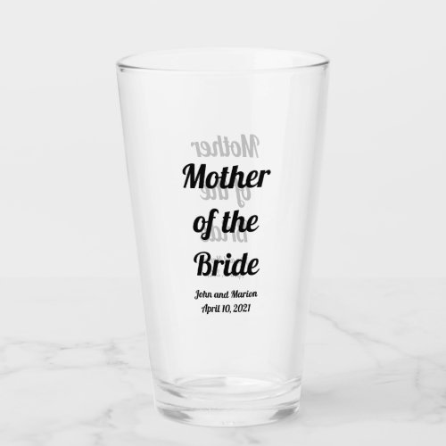 Personalized Mother of the Bride Glass