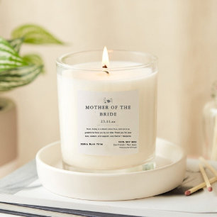 Personalized Mother Of The Bride Wedding Gift Scented Candle