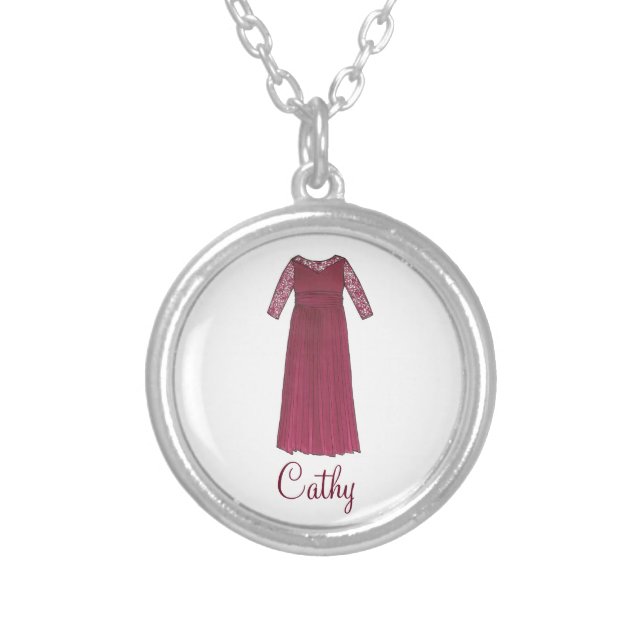 Personalized Mother of the Bride Wedding Necklace (Front)