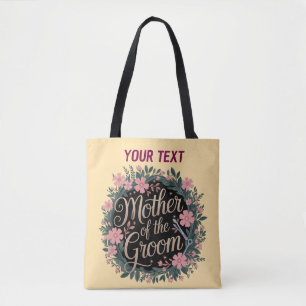 Personalized Mother of the Groom Floral Tote Bag 
