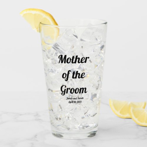 Personalized Mother of the Groom Glass