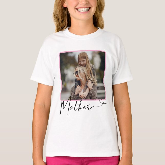 Personalized Mother Photo T-Shirt (Front)