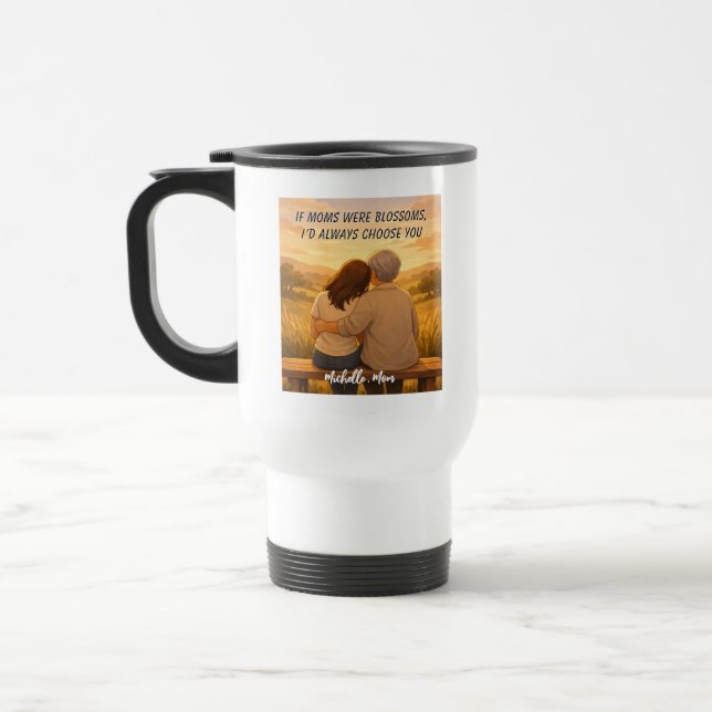 Personalized Mother’s Day | Custom Portrait  Travel Mug (Left)